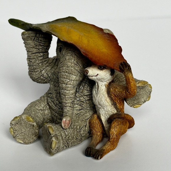 Tuskers "Love is Sharing" #90850 Elephant and Meerkat Friendship Figurine - Picture 7 of 9